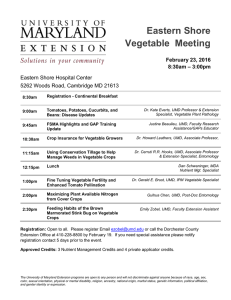 Eastern Shore Vegetable  Meeting February 23, 2016 – 3:00pm