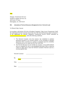 Date Manager, Transmission Services Southern Company Services, Inc.