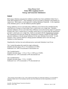 Imbalance Operational Penalties Updated:2007-07-09 12:32 CS