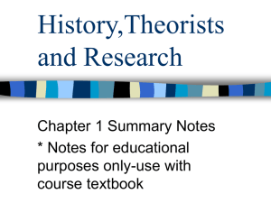 Chapter 1 Summary Notes