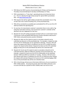 Interim PSEI's Posted Business Practices Effective date of June 1, 2013.