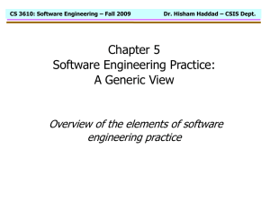 Software Engineering Practice: A Generic View