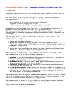 Writing a Scope Statement: Project Management Guide