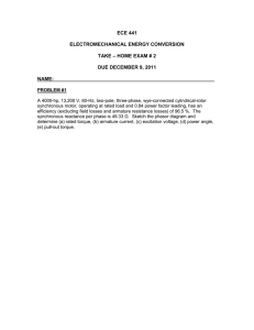 Electromechanical Energy Conversion Exam - Synchronous Motors