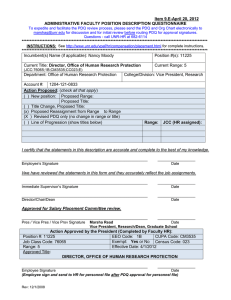 Director, Office of Human Research Protection
