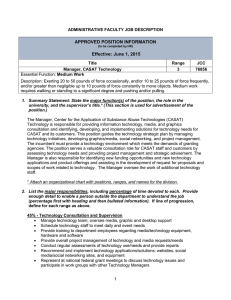 Manager, CASAT Technology