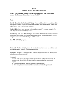 HW 9 Assigned 14 April 2004, due 21 April 2004
