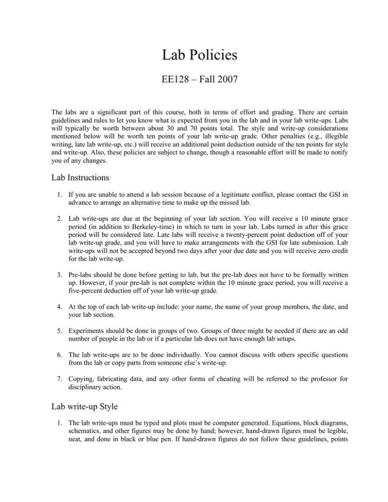 Lab Policies