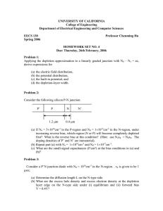 EECS 130 Homework: PN Junctions & Semiconductor Devices