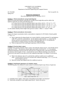 EE Homework: Metal-Semiconductor Contacts