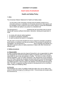 Low risk School/Unit Health and Safety Policy Template