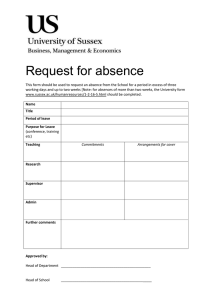 Request for absence