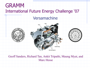 GRAMM International Future Energy Challenge ‘07 Versamachine