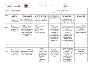 AP Biology Lesson Plan: Genetics & Evolution