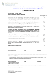 Research Consent Form Template