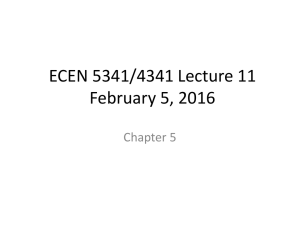 ECEN 5341/4341 Lecture 11 February 5, 2016 Chapter 5