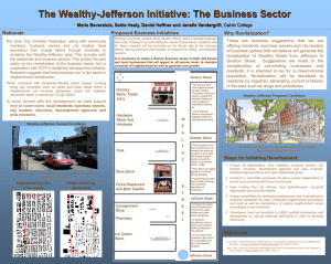 The Wealthy-Jefferson Initiative: The Business Sector