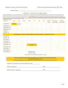 Adelphi University School of Social Work Field Instruction Attendance Sheet 2015-2016