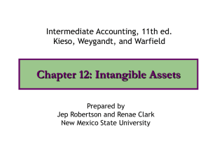 Chapter 12: Intangible Assets Intermediate Accounting, 11th ed. Kieso, Weygandt, and Warfield