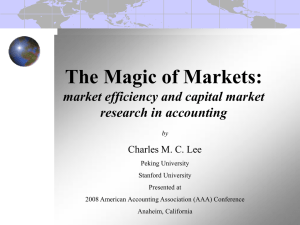 The Magic of Markets: market efficiency and capital market research in accounting
