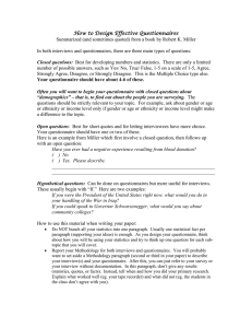 How to Design Effective Questionnaires
