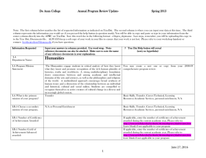 Humanities Program Review