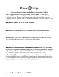 Proposal To Use A Grant Funded Fujitsu Computing Product