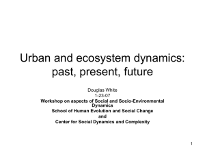 Urban and ecosystem dynamics: past, present, future