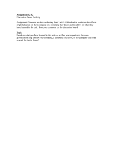 Assignment 03-03 Discussion Board Activity