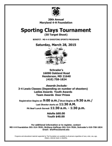 Sporting Clays Tournament Saturday, March 28, 2015