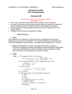 EECS 40, Fall 2007 Prof. Chang-Hasnain  Homework #6
