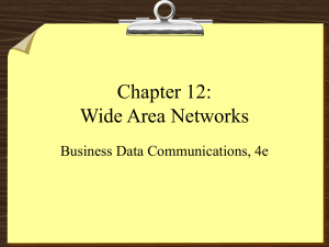 Chapter 12: Wide Area Networks Business Data Communications, 4e