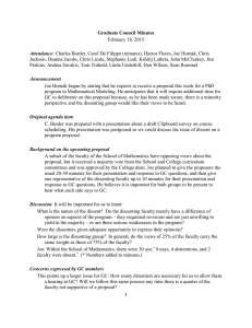 Graduate Council Minutes February 18, 2015