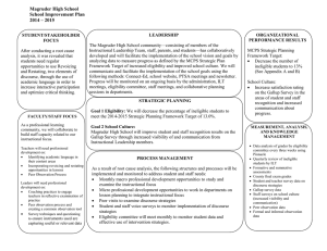 Magruder High School Improvement Plan 2014-2015