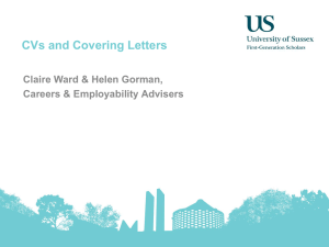 FGS: CVs and Covering Letters [PPT 2.01MB]