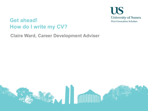 FGS: How do I write my CV? [PPTX 1.91MB]