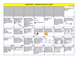 August entering Grade 3