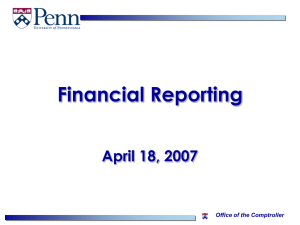 FY08 Closing and Financial Reporting
