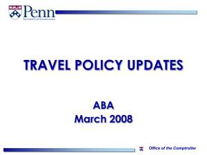 Travel Policy Update
