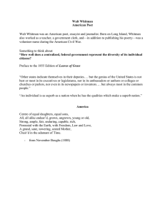 ELA Walt Whitman Handout