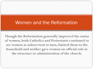 Women and the Reformation