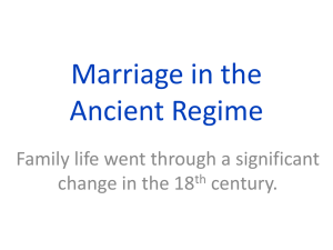 Marriage and Family in the Ancient Regime
