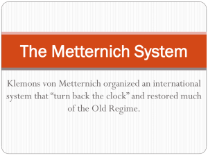 Metternich System: Congress of Vienna & Policies
