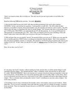 FRQ 1st Look