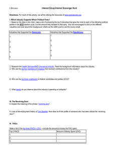 Interest Groups & Money in Politics Scavenger Hunt