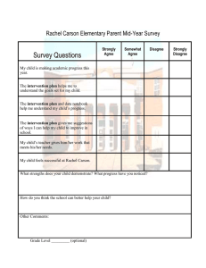 Survey Questions Rachel Carson Elementary Parent Mid-Year Survey