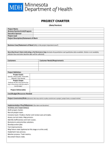 Project Charter Template - Project Management