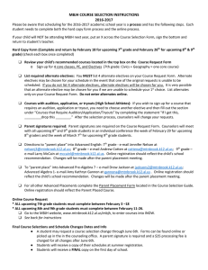 iNow Course Selection Directions