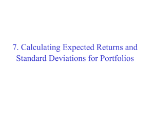 7. Calculating Expected Returns and Standard Deviations for Portfolios