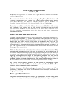 District Advisory Committee Minutes October 5, 2011